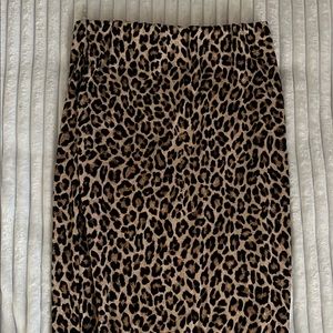 knee length cheetah pencil skirt